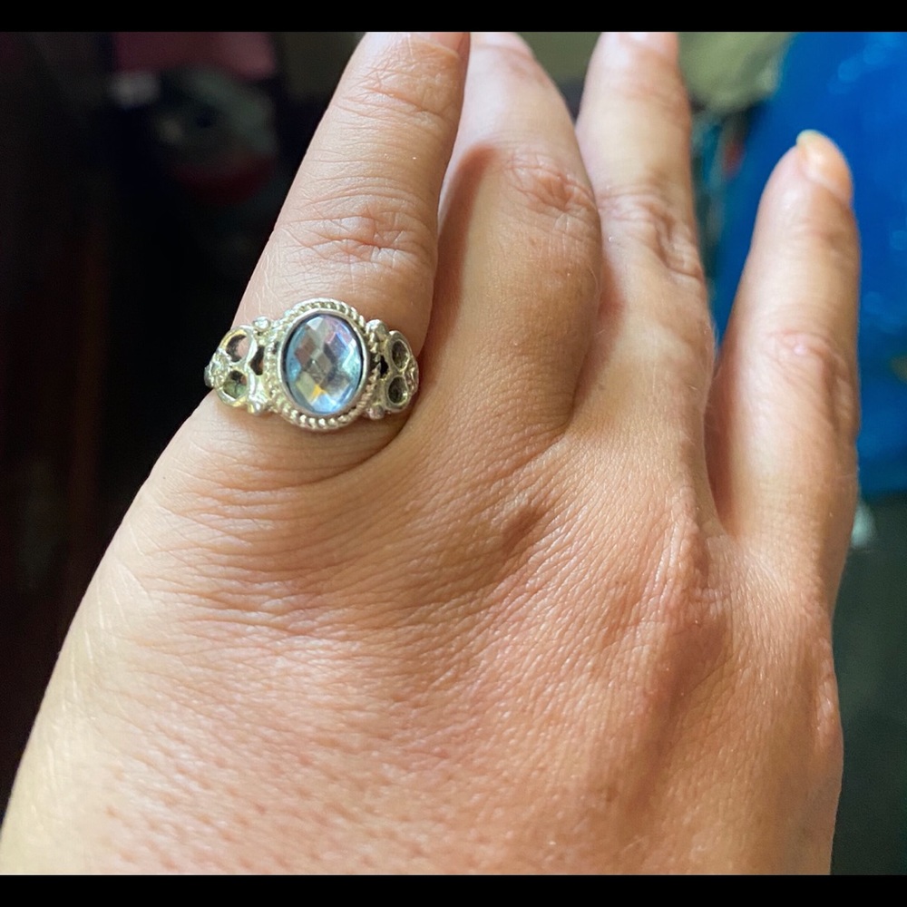 Vintage Sterling Silver Ring W/ Purple Stone